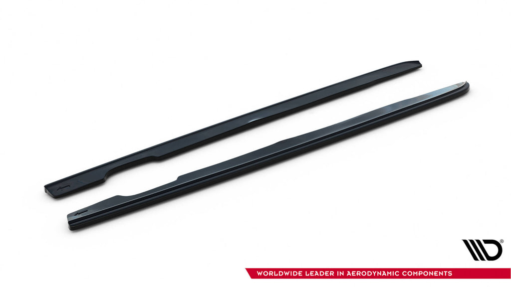 Maxton Design Street+ Seitenschweller Leisten passend für V.1 passend für BMW 3er E46 M Paket COUPE schwarz Hochglanz
