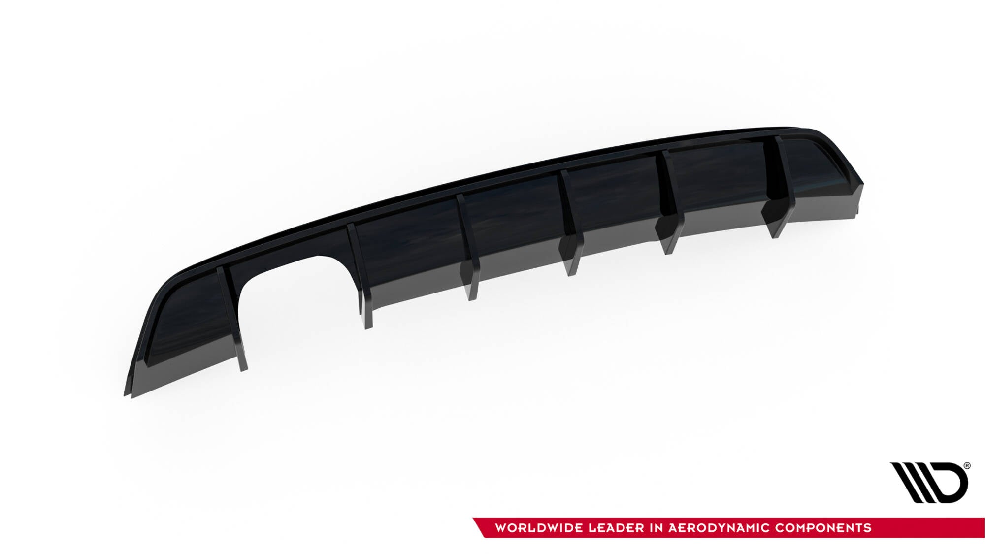 Maxton Design Diffusor Heck Ansatz V.1 passend für VW Scirocco Mk3 schwarz Hochglanz