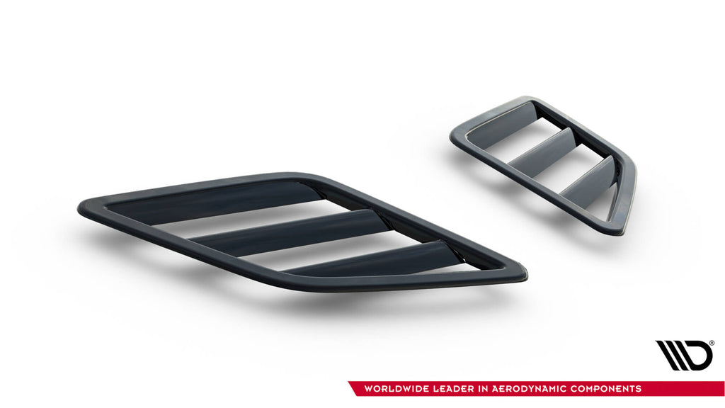 Maxton Design Maske Schlitze schwarz Hochglanz für Renault Megane RS Mk3