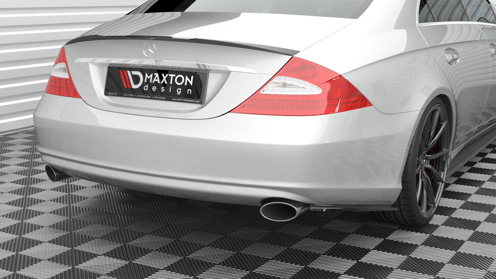 Maxton Design Heck Ansatz Flaps Diffusor passend für Mercedes-Benz CLS C219 schwarz Hochglanz