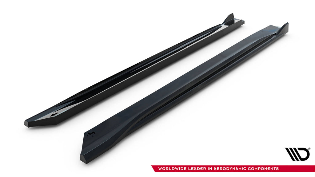 Maxton Design Street+ Seitenschweller Leisten passend für Ford Tourneo Courier Mk2 schwarz Hochglanz