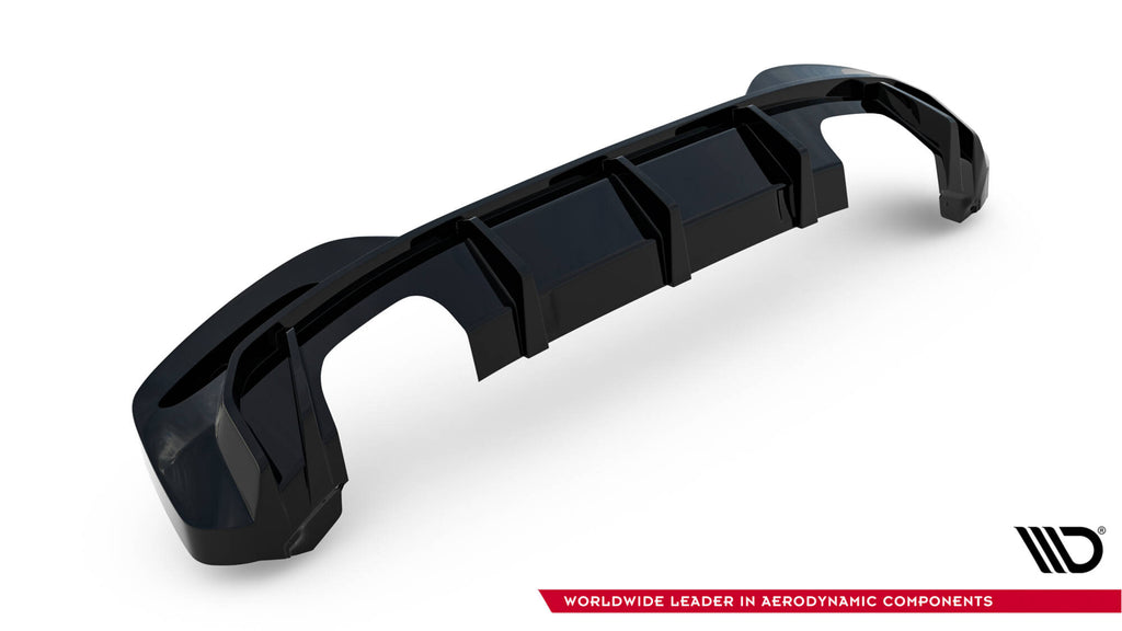 Maxton Design Diffusor Heck Ansatz V.3 passend für BMW 1er M-Paket / M140i F20 Facelift (Doppelauspuff li. re.)