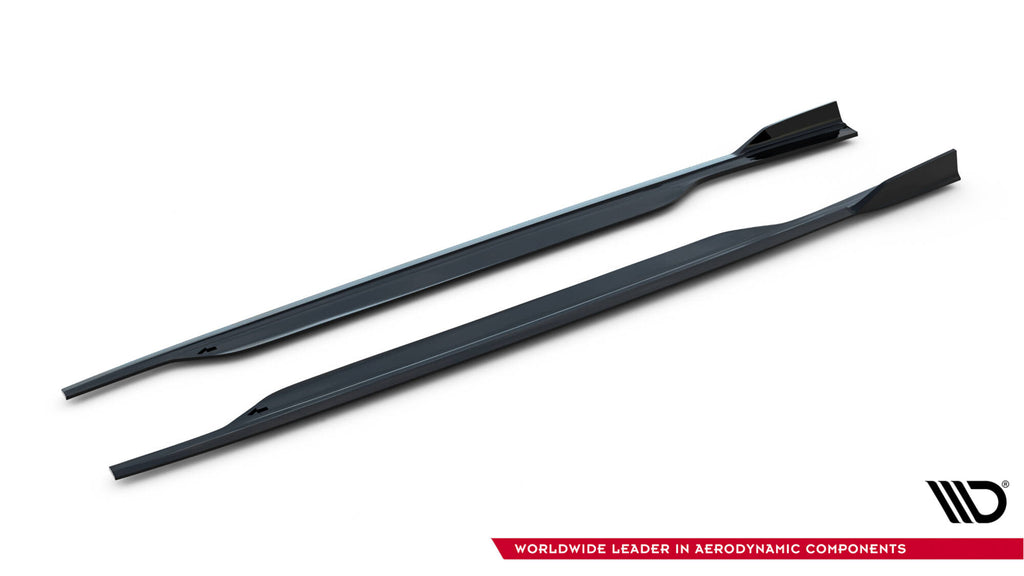 Maxton Design Street+ Seitenschweller Leisten V.2 passend für Audi A6 / A6 C7 S-line/ S6 C7 Facelift schwarz Hochglanz