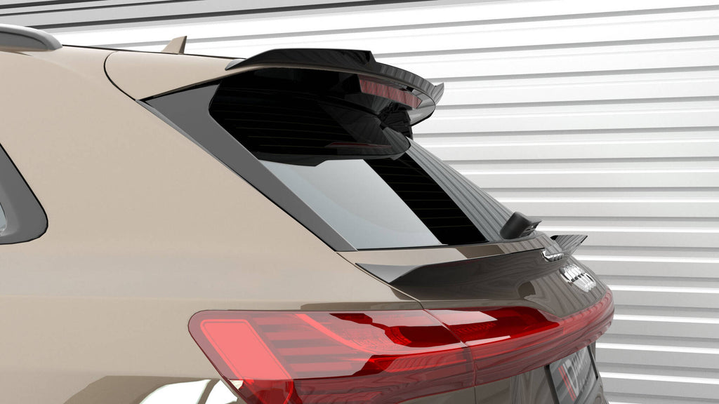 Maxton Design Niedriger Spoiler CAP passend für Audi e-tron schwarz Hochglanz