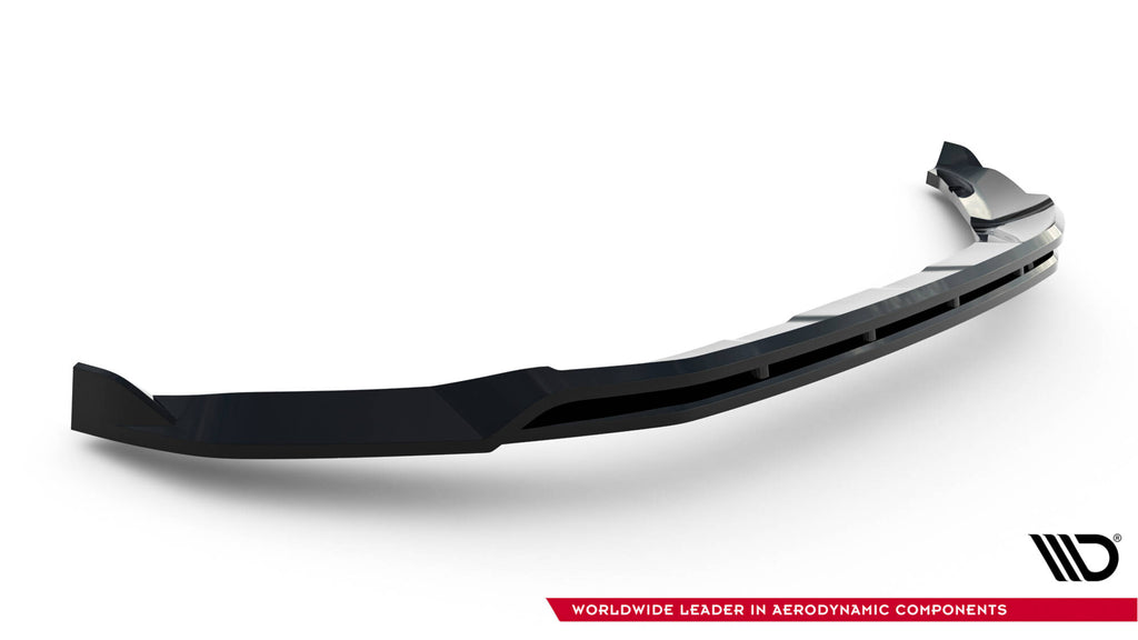 Maxton Design Street+ Spoilerlippe Front Ansatz passend für Ford Tourneo Courier Mk2 schwarz Hochglanz
