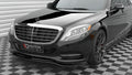 Maxton Design Street+ Spoilerlippe Front Ansatz V.1 passend für Mercedes-Benz S W222 schwarz Hochglanz