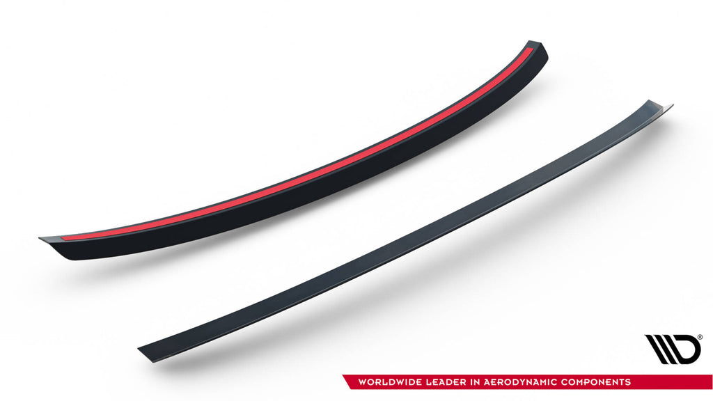 Maxton Design Spoiler CAP V.2 passend für Audi S4 / A4 Standard / S-Line / Competition Limousine B9 / B9 Facelift schwarz Hochglanz
