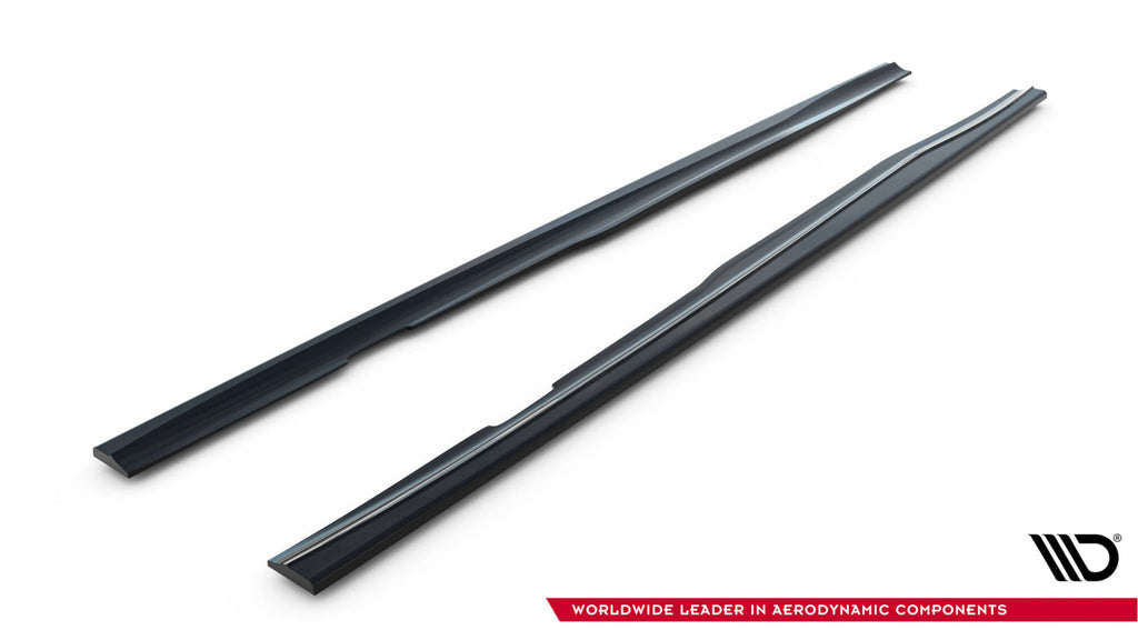 Maxton Design Street+ Seitenschweller Leisten passend für Ford Focus ST / ST-Line Hatchback / Kombi Mk3 / Mk3 Facelift schwarz Hochglanz