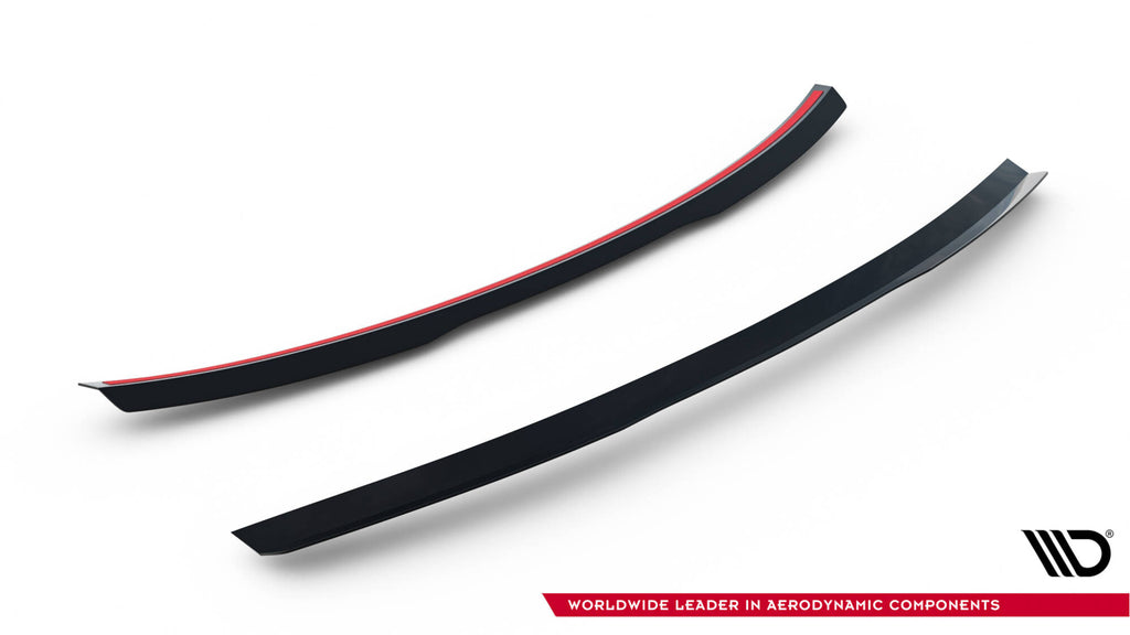 Maxton Design Spoiler CAP passend für Audi A7 / S7 / RS7 / A7 S-Line C7 / C7 Facelift schwarz Hochglanz