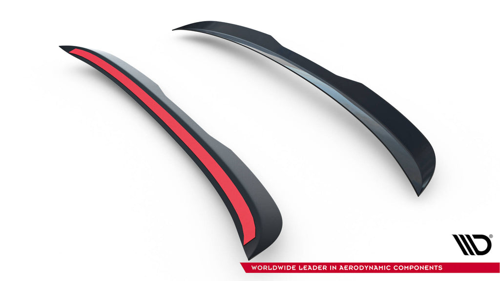 Maxton Design Spoiler CAP passend für Ford Focus ST Mk3 Kombi schwarz Hochglanz