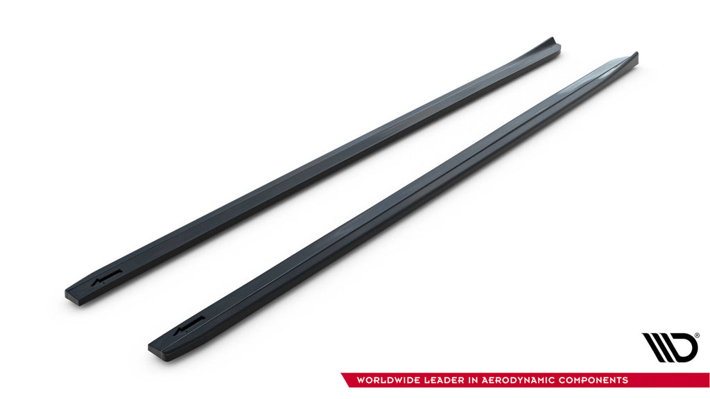 Maxton Design Street+ Seitenschweller Leisten passend für V.4 VW Golf R / R-Line Mk7 Facelift schwarz Hochglanz