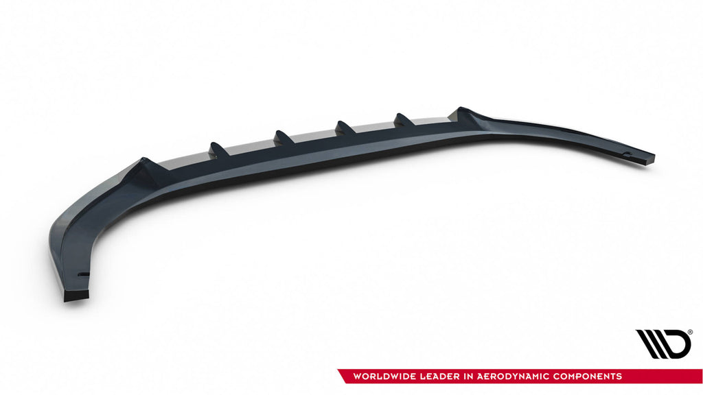 Maxton Design Street+ Spoilerlippe Front Ansatz V.2 passend für VW Golf GTI / GTE / R-Line Mk8 Facelift schwarz Hochglanz