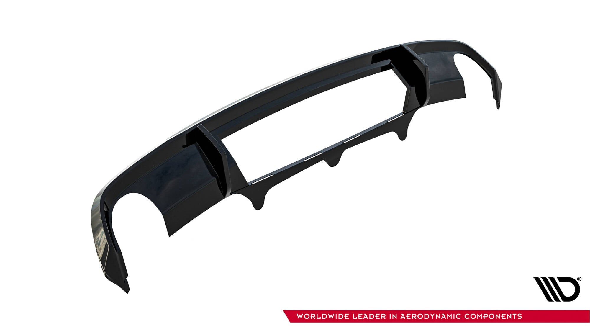 Maxton Design Diffusor Heck Ansatz passend für Audi A6 S-line Avant C7 schwarz Hochglanz