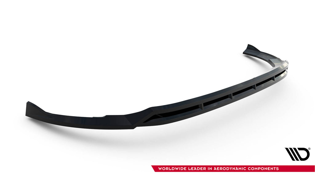 Maxton Design Street+ Spoilerlippe Front Ansatz V.2 passend für Ford Transit Custom / Tourneo Custom Mk2 schwarz Hochglanz