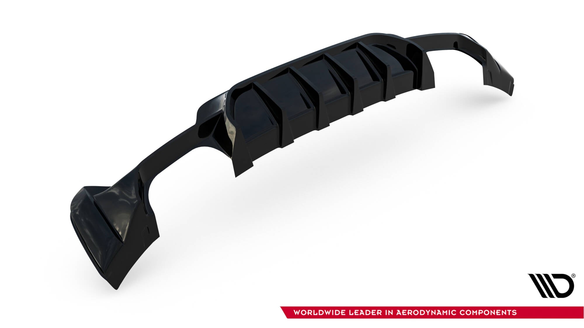 Maxton Design Diffusor Heck Ansatz passend für BMW 4er Coupe / Gran Coupe / Cabrio M-Paket F32 / F36 / F33 (Doppelauspuff li. re.)