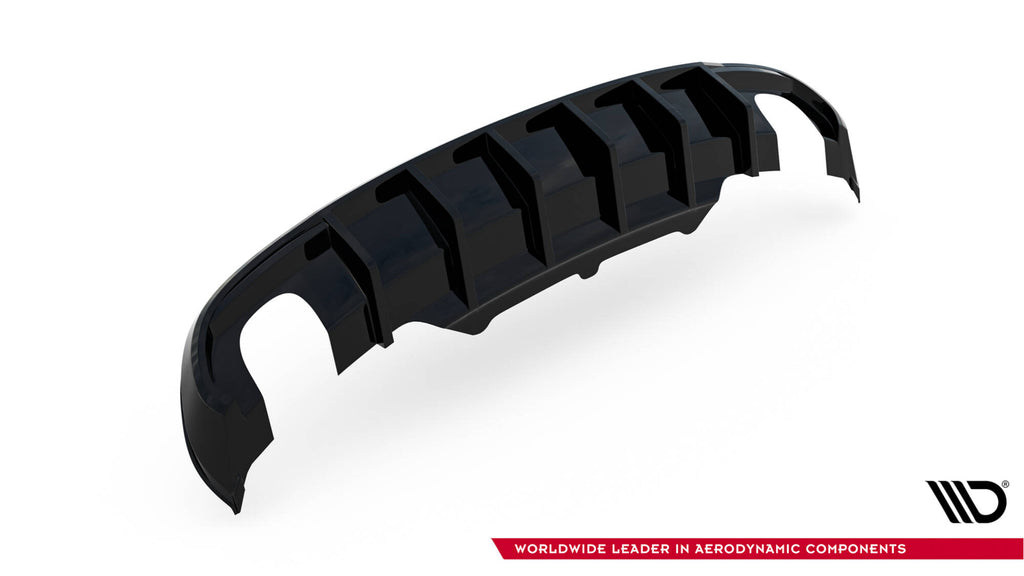 Maxton Design Diffusor Heck Ansatz passend für Audi A5 Coupe / Cabrio S-Line 8T (Einzelauspuff li. re.)
