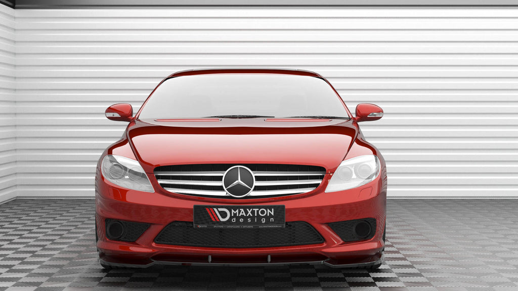 Maxton Design Street+ Spoilerlippe Front Ansatz V.2 passend für Mercedes-Benz CL 63 AMG C216 schwarz Hochglanz