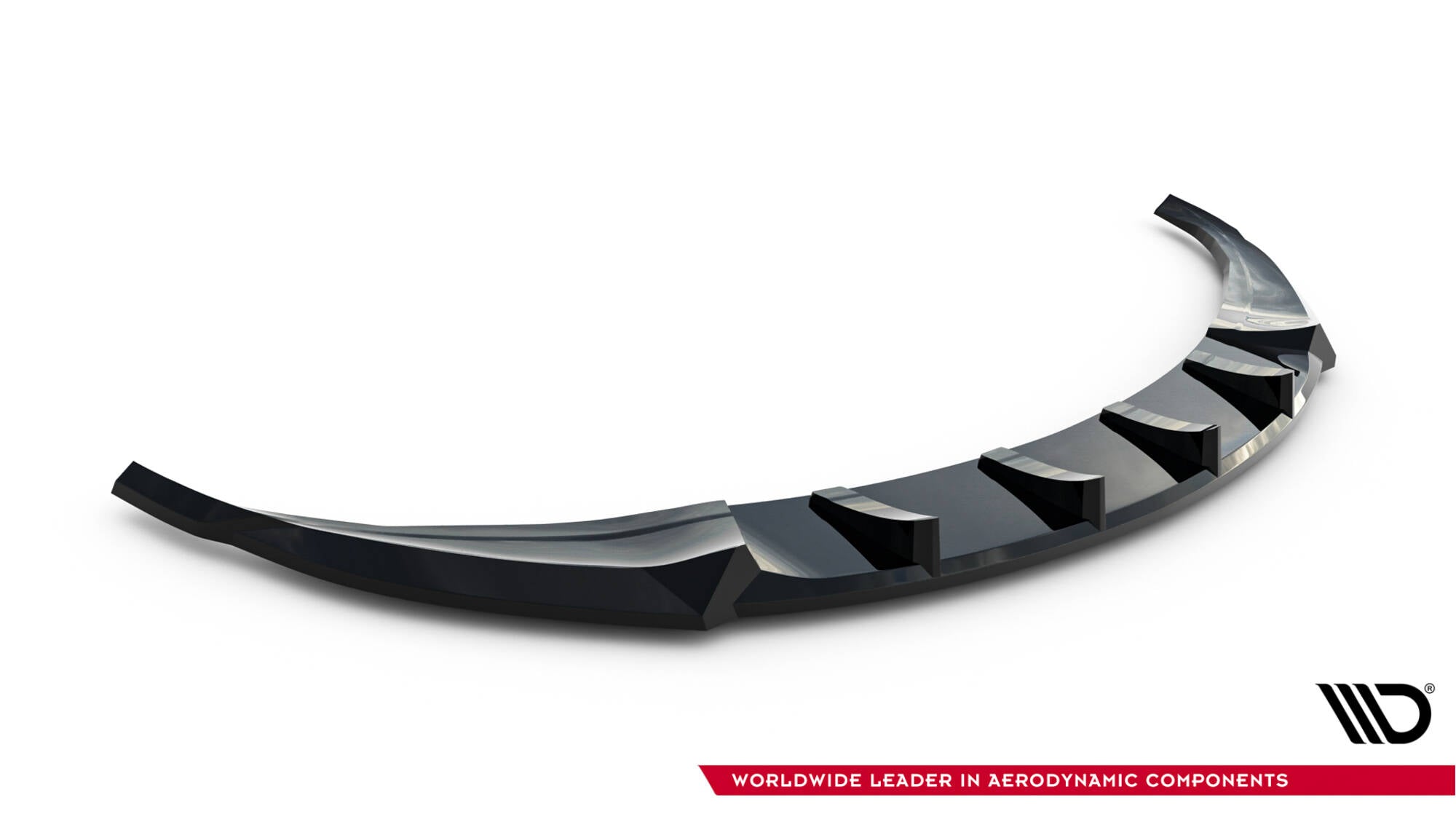 Maxton Design Street+ Spoilerlippe Front Ansatz V.2 passend für Tesla Model 3 Performance Mk1 Facelift schwarz Hochglanz