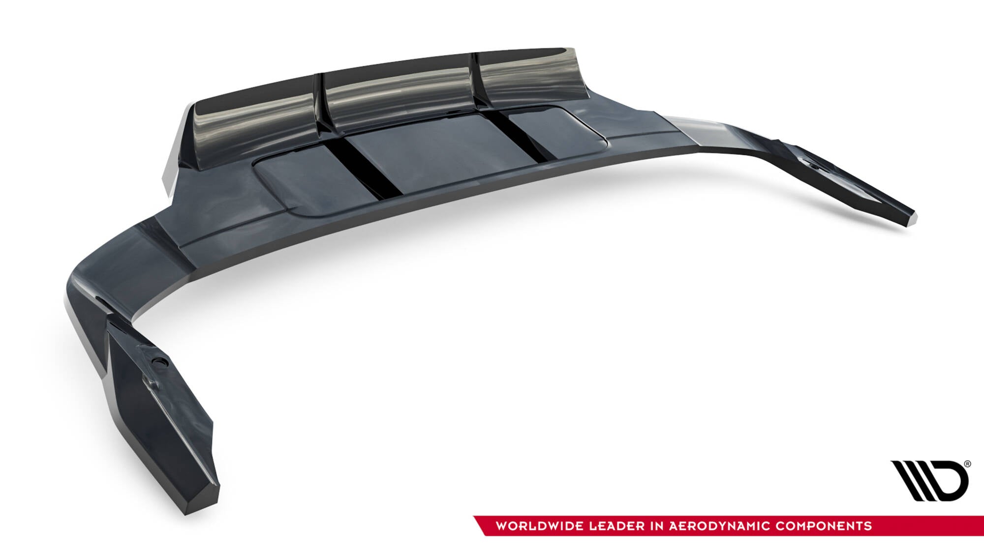 Maxton Design Street+ Mittlerer Diffusor RACE passend für Audi Q7 S-Line Mk2 Facelift 2 schwarz Hochglanz