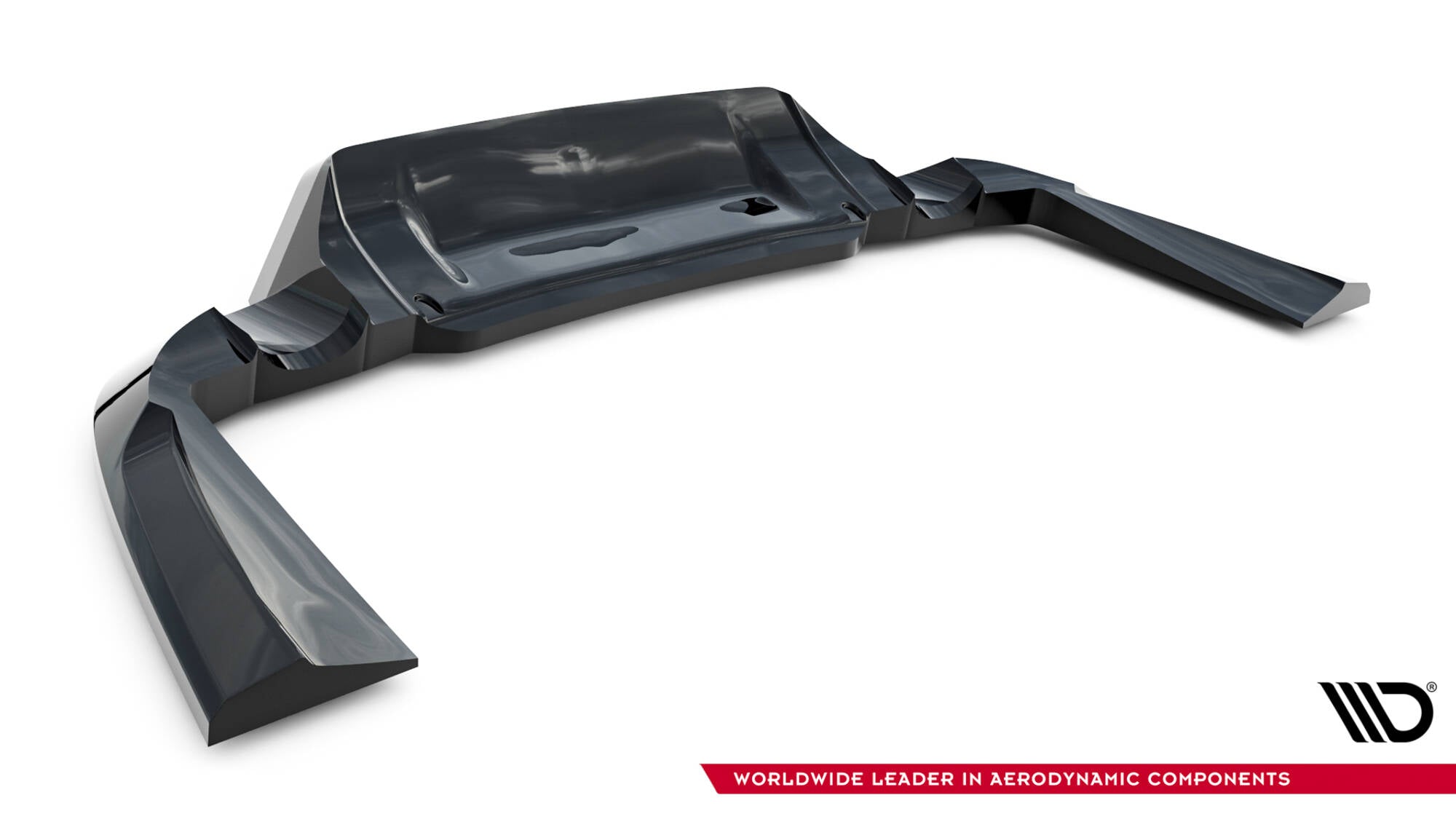 Maxton Design Street+ Mittlerer Diffusor RACE passend für Land Rover Range Rover Sport Mk2 schwarz Hochglanz