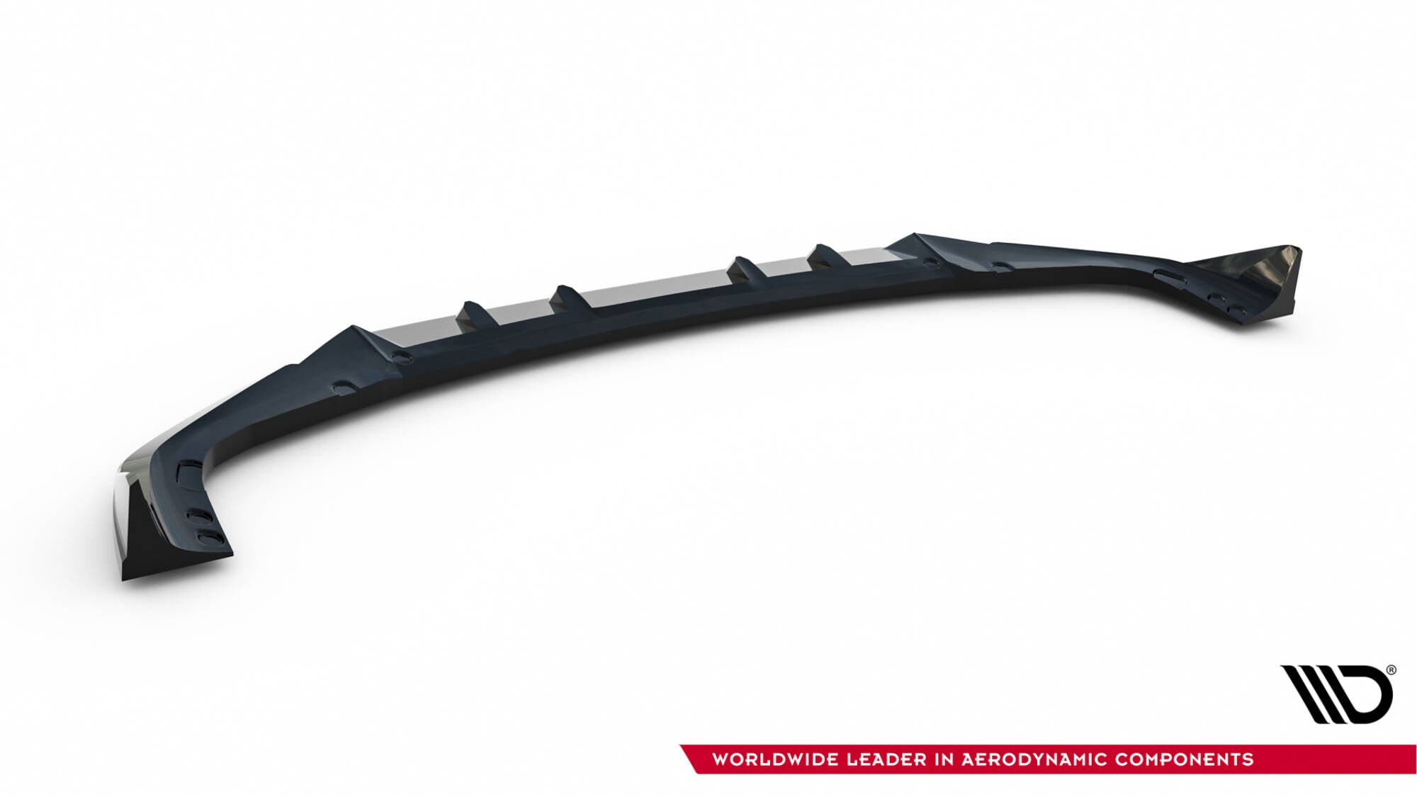 Maxton Design Street+ Spoilerlippe Front Ansatz V.2 passend für BMW X6 M F96 Facelift schwarz Hochglanz