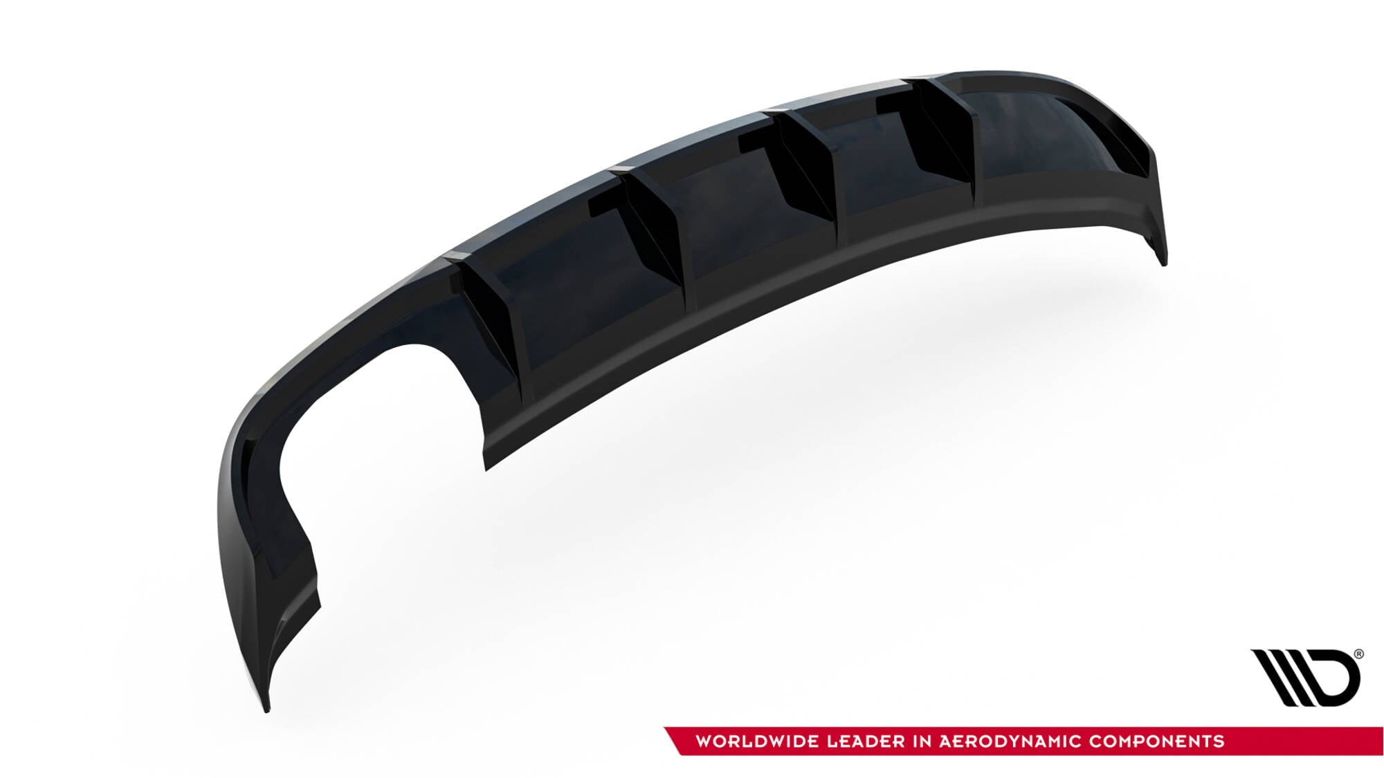 Maxton Design Diffusor Heck Ansatz passend für Audi A3 Limousine 8V Facelift (Doppelauspuff li.endrohr)