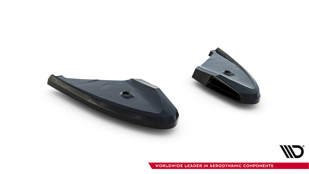 Maxton Design Heck Ansatz Flaps Diffusor passend für VW T-Roc R Mk1 schwarz Hochglanz
