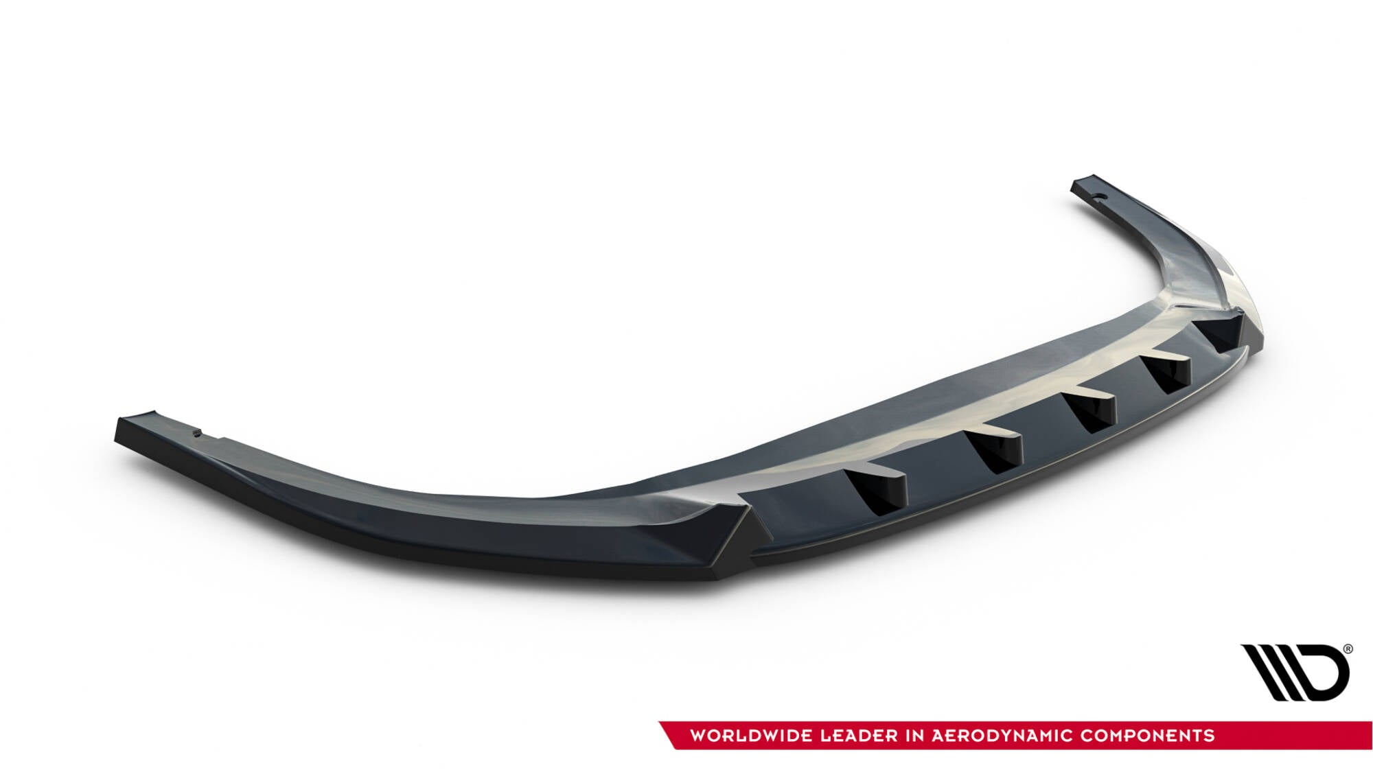 Maxton Design Street+ Spoilerlippe Front Ansatz V.2 passend für VW Golf GTI / GTE / R-Line Mk8 Facelift schwarz Hochglanz