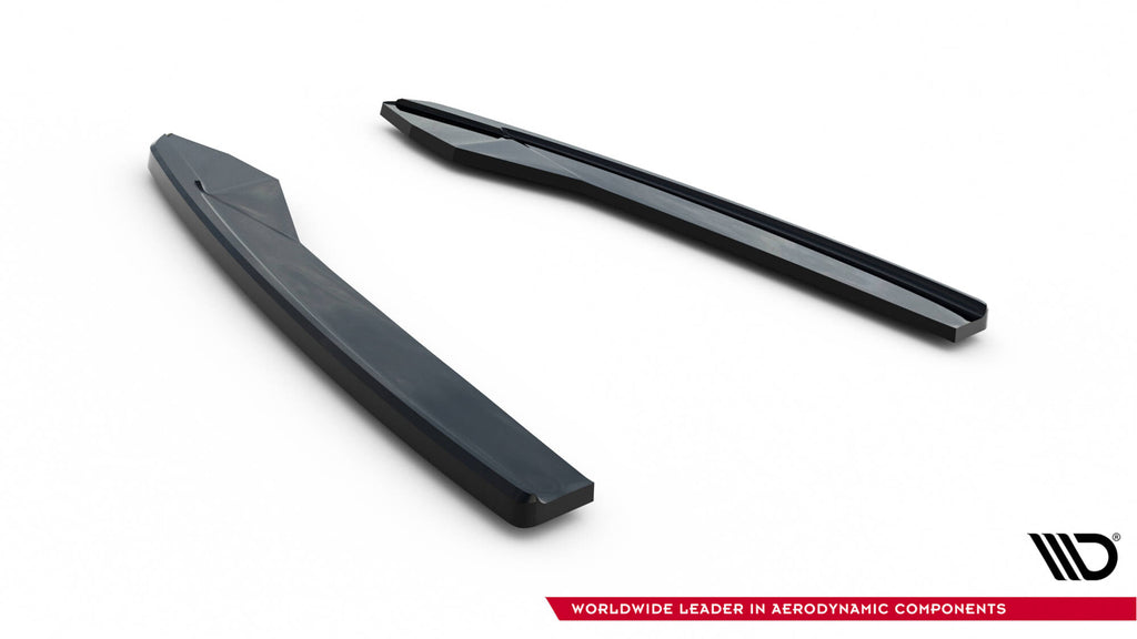 Maxton Design Heck Ansatz Flaps Diffusor V.2 passend für Audi S6 / A6 S-Line / A6 C7 FL schwarz Hochglanz