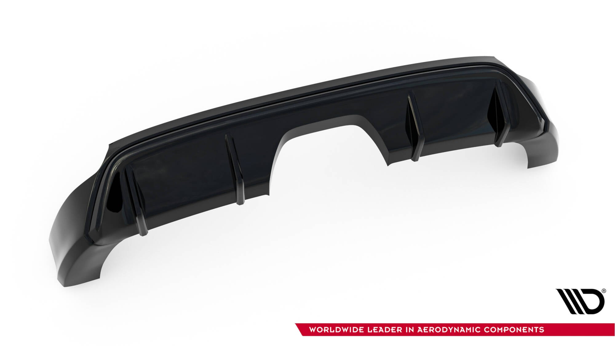 Maxton Design Diffusor Heck Ansatz passend für Ford Focus ST Mk3 Facelift (RS-Look) schwarz Hochglanz