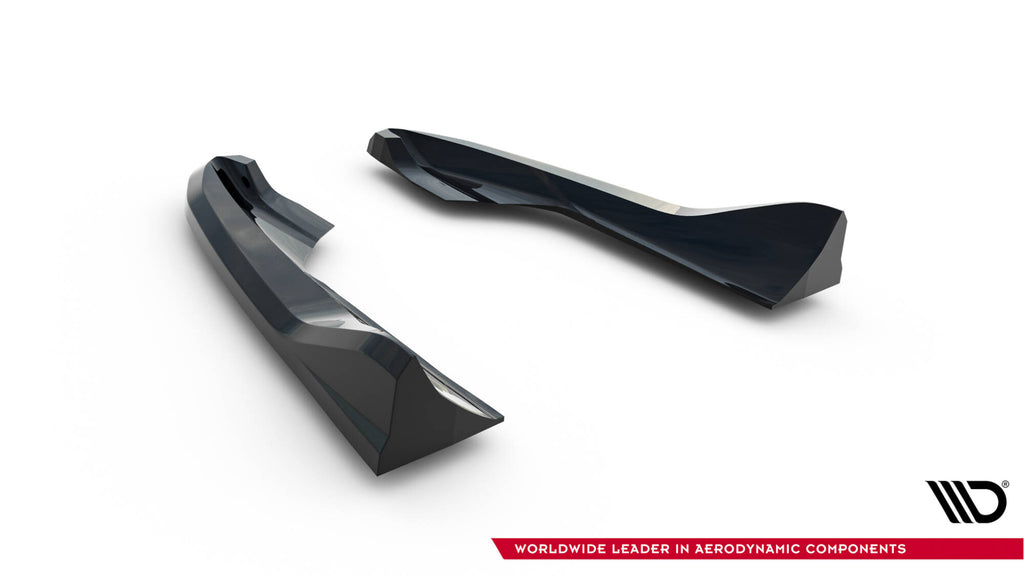 Maxton Design Heck Ansatz Flaps Diffusor V.5 passend für Audi RS3 Limousine 8V Facelift schwarz Hochglanz
