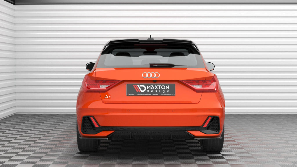 Maxton Design Diffusor Heck Ansatz passend für Audi A1 S-Line GB schwarz Hochglanz