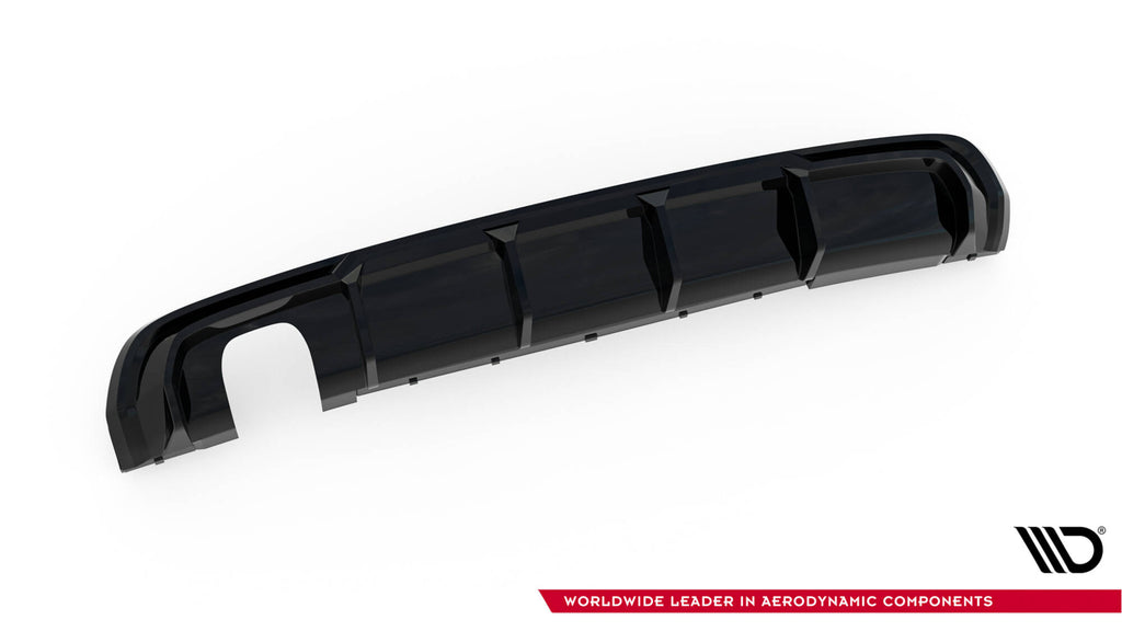 Maxton Design Diffusor Heck Ansatz passend für Audi A3 S-Line Sportback 8V (Ausführung mit einseitigem Doppelauspuffendrohr)