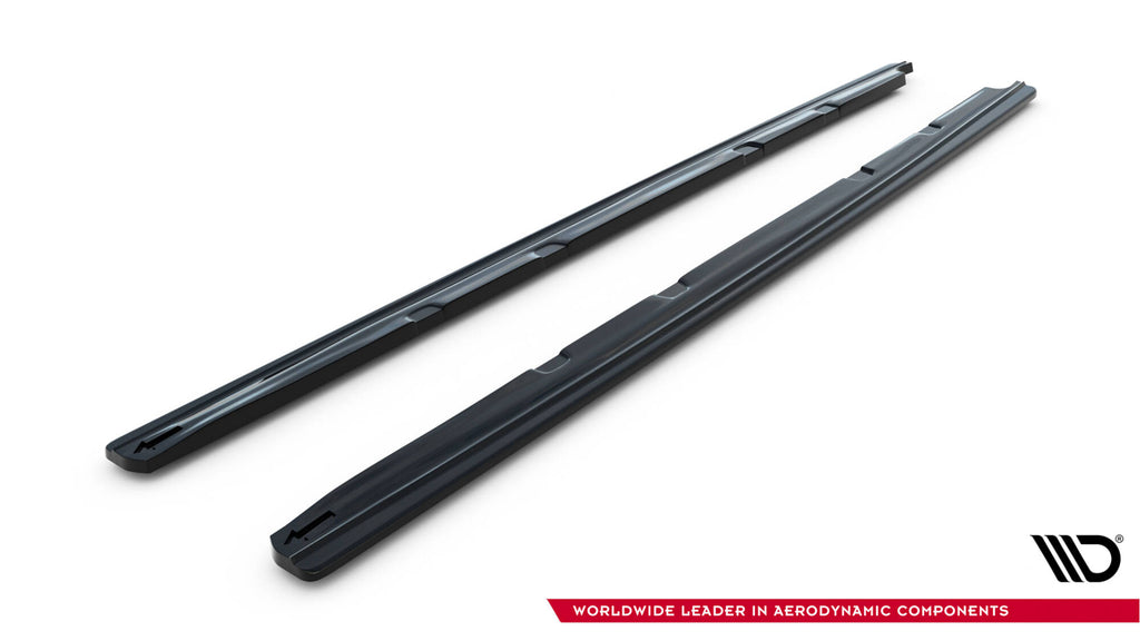 Maxton Design Street+ Seitenschweller Leisten V.2 passend für Seat Leon Mk3 Cupra/ FR Facelift schwarz Hochglanz