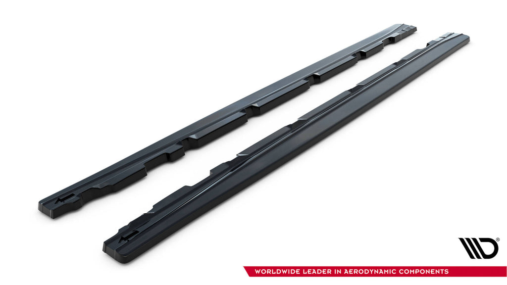 Maxton Design Street+ Seitenschweller Leisten passend für V.1 passend für Ford Focus ST / ST-Line Mk4 Facelift schwarz Hochglanz