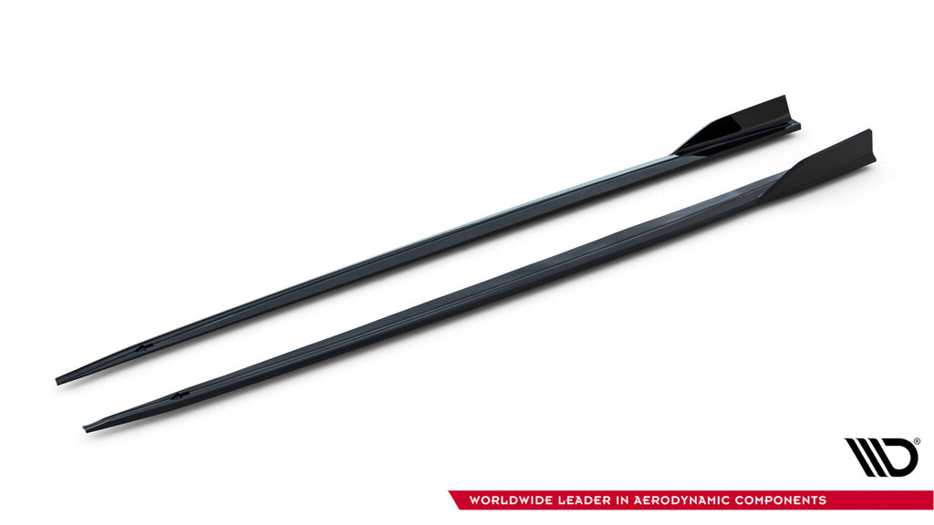 Maxton Design Street+ Seitenschweller Leisten passend für Audi S5 / A5 S-Line Sportback F5 schwarz Hochglanz