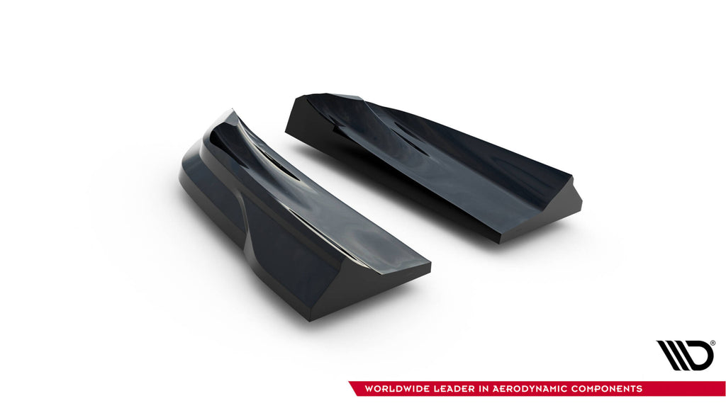 Maxton Design Heck Ansatz Flaps Diffusor passend für Porsche Macan GTS Mk1 Facelift 2 schwarz Hochglanz