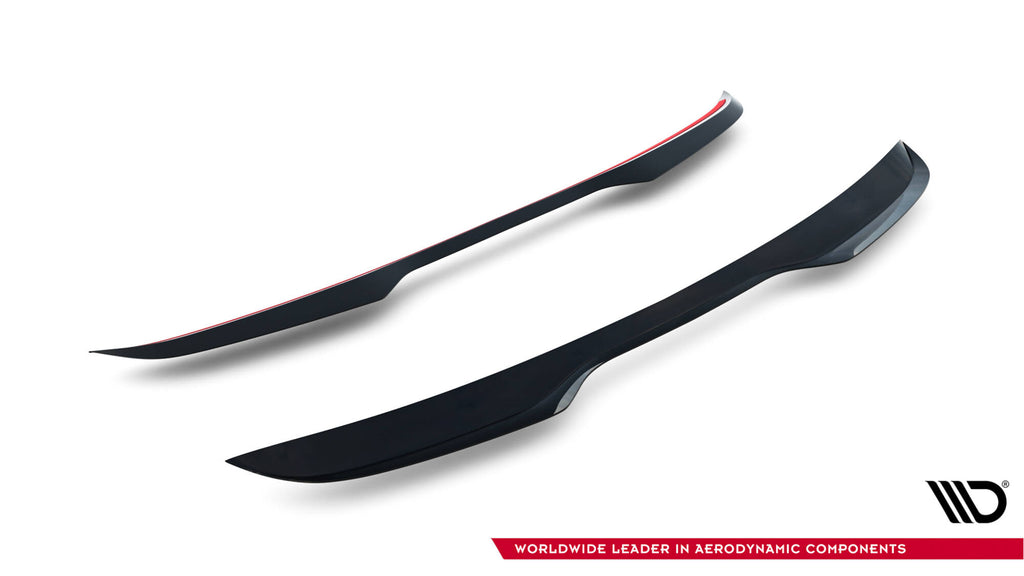 Maxton Design Spoiler CAP passend für Abarth 500e schwarz Hochglanz
