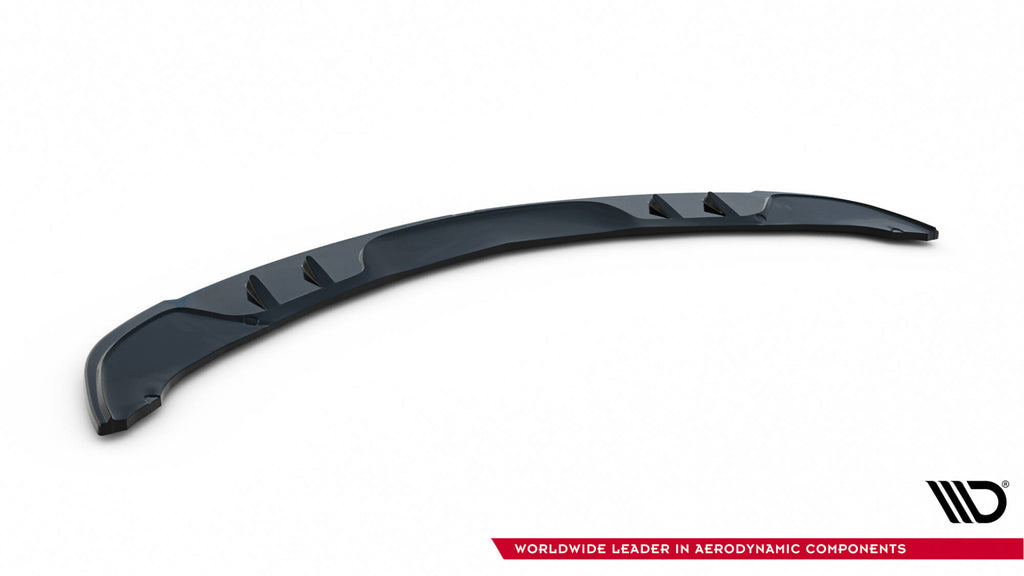 Maxton Design Street+ Spoilerlippe Front Ansatz V.1 passend für BMW 3er Limousine / Touring M-Paket E90 / E91 Facelift schwarz Hochglanz