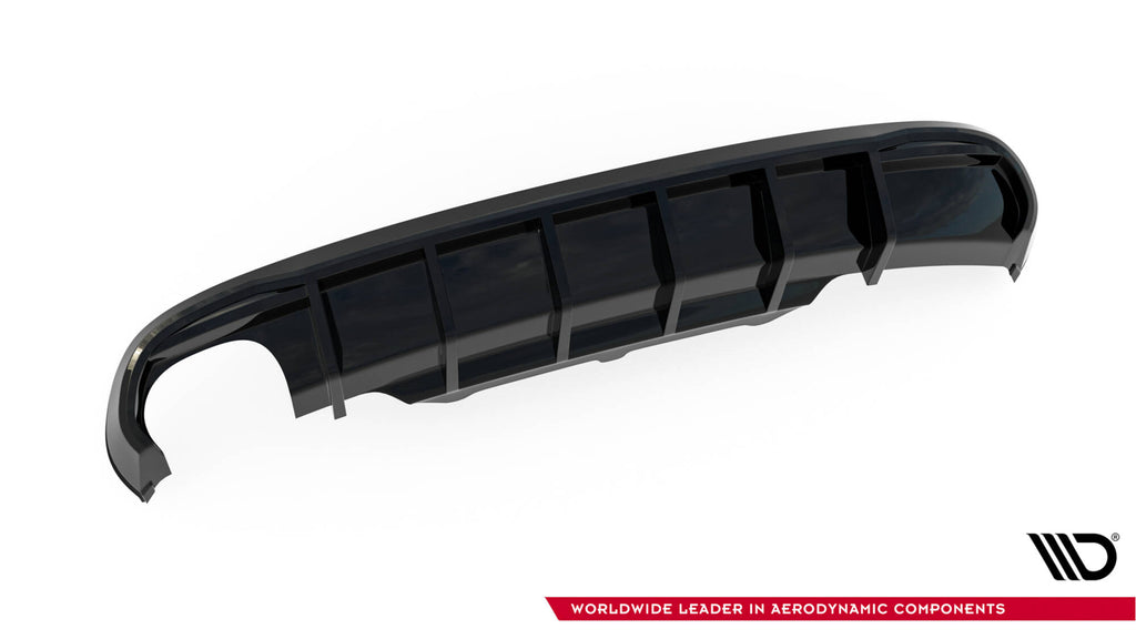 Maxton Design Diffusor Heck Ansatz passend für Audi A5 Coupe / Cabrio S-Line 8T (Doppelauspuff li.)
