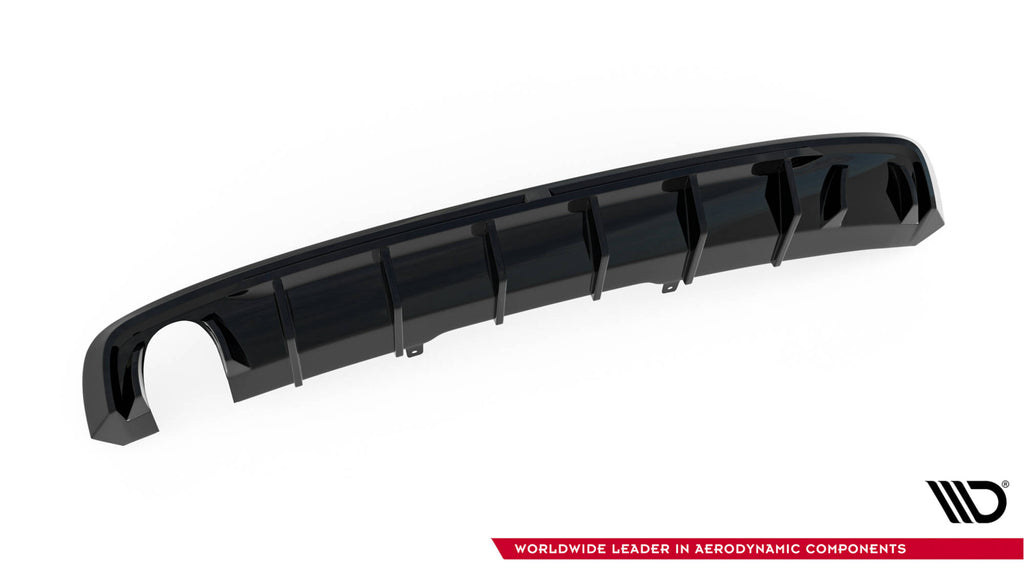 Maxton Design Diffusor Heck Ansatz passend für Audi A4 S-line B9 (Ausführung mit einseitigem Doppelauspuffendrohr)