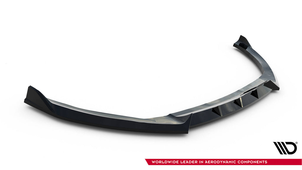Maxton Design Street+ Spoilerlippe Front Ansatz V.6 passend für Ford Focus ST Mk3 Facelift schwarz Hochglanz
