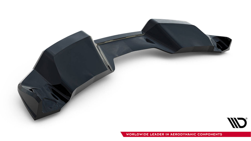 Maxton Design Mittlerer Diffusor Heck Ansatz DTM Look passend für Chevrolet Corvette C7 schwarz Hochglanz