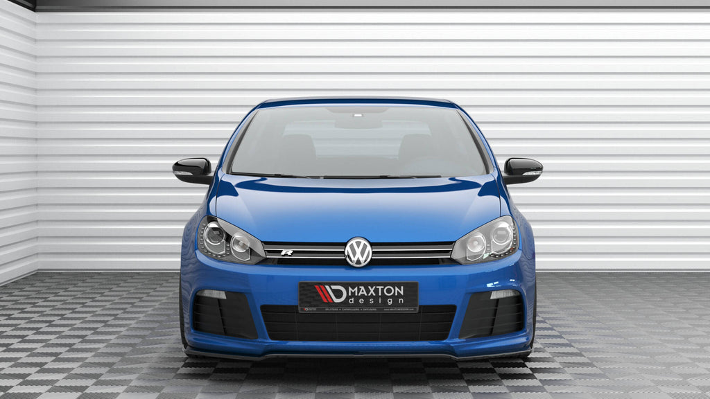 Maxton Design Street+ Spoilerlippe Front Ansatz V.2 passend für VW Golf R Mk6 schwarz Hochglanz