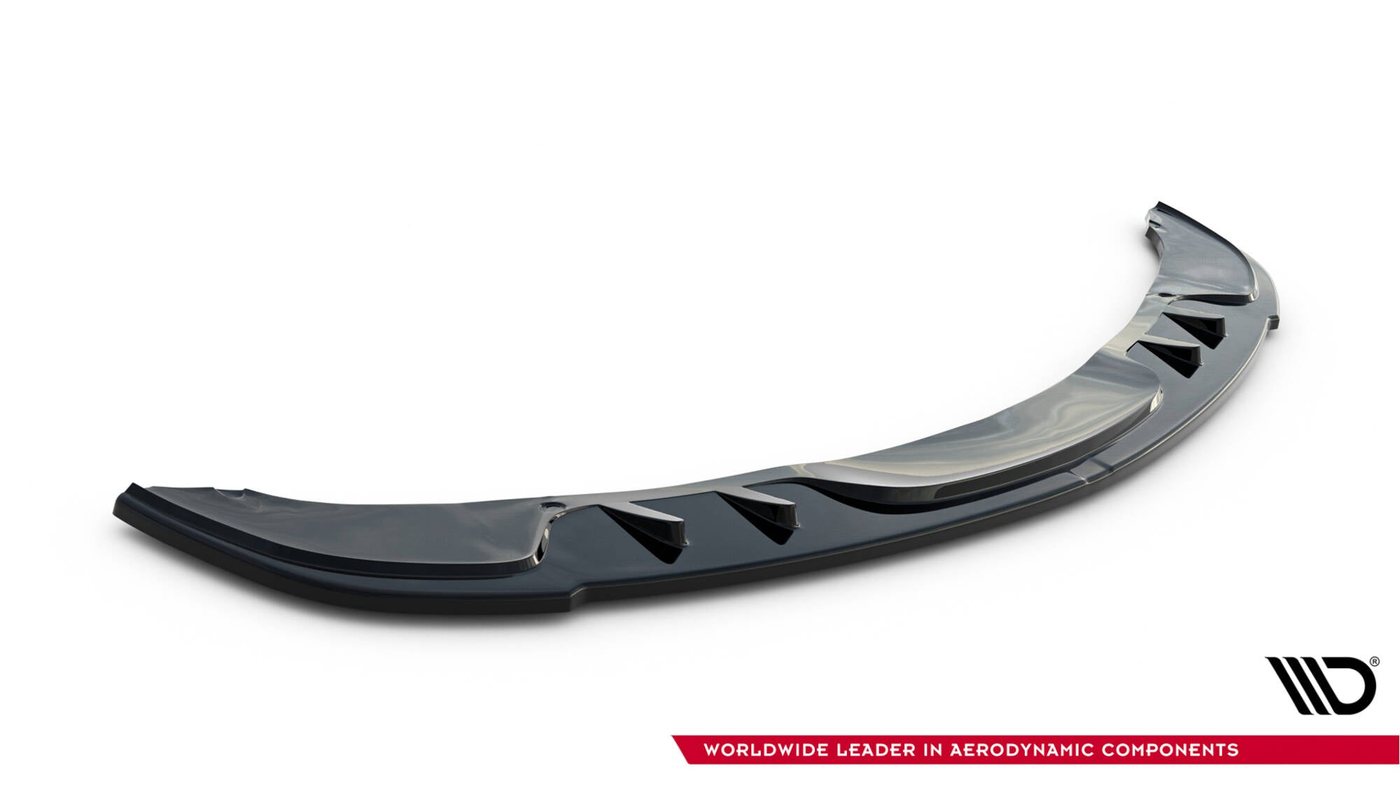 Maxton Design Street+ Spoilerlippe Front Ansatz V.1 passend für BMW 3er Limousine / Touring M-Paket E90 / E91 Facelift schwarz Hochglanz
