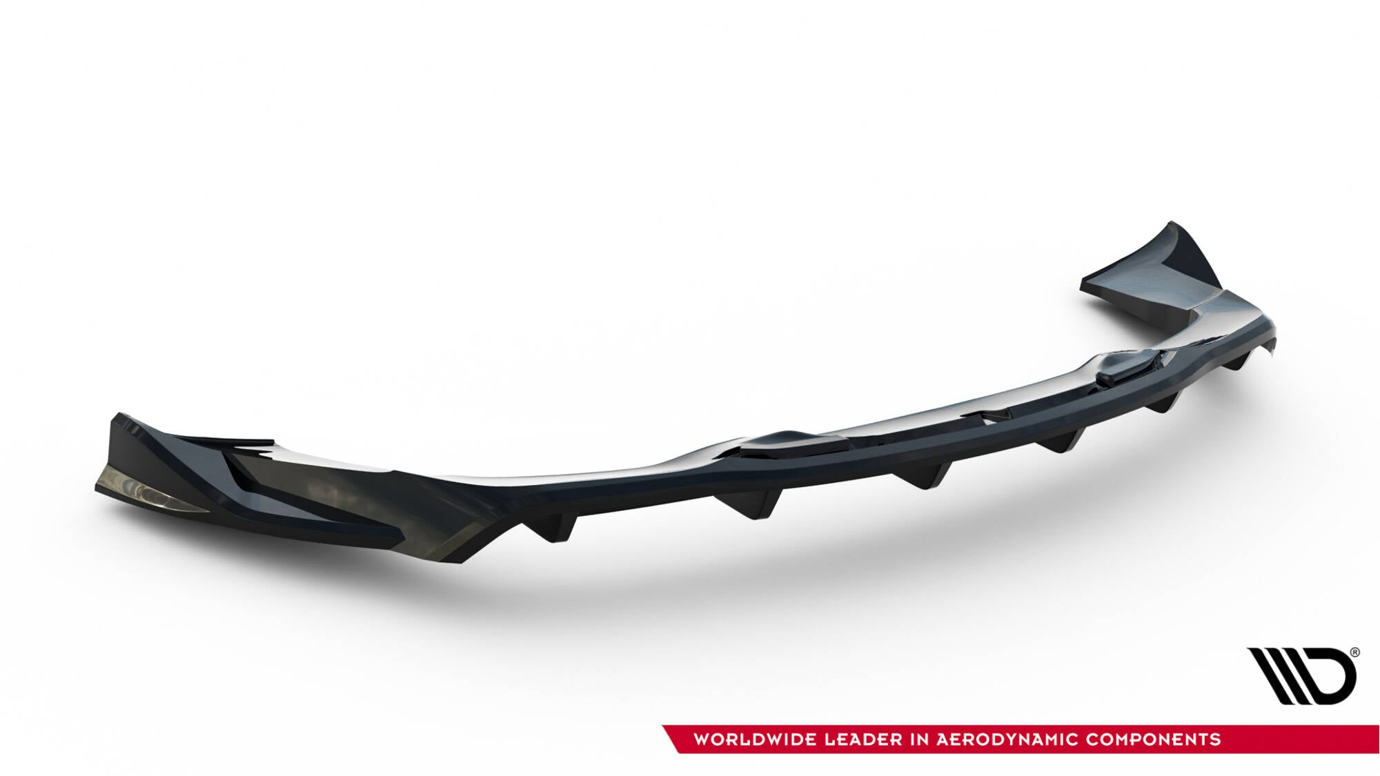 Maxton Design Street+ Mittlerer Diffusor RACE passend für Mercedes-AMG GT C C190 Facelift schwarz Hochglanz
