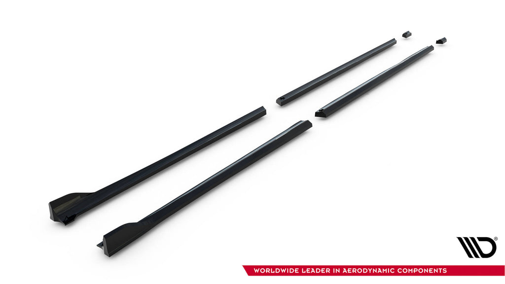 Maxton Design Street+ Seitenschweller Leisten passend für Mercedes-Benz V-Klasse Long AMG-Line W447 schwarz Hochglanz