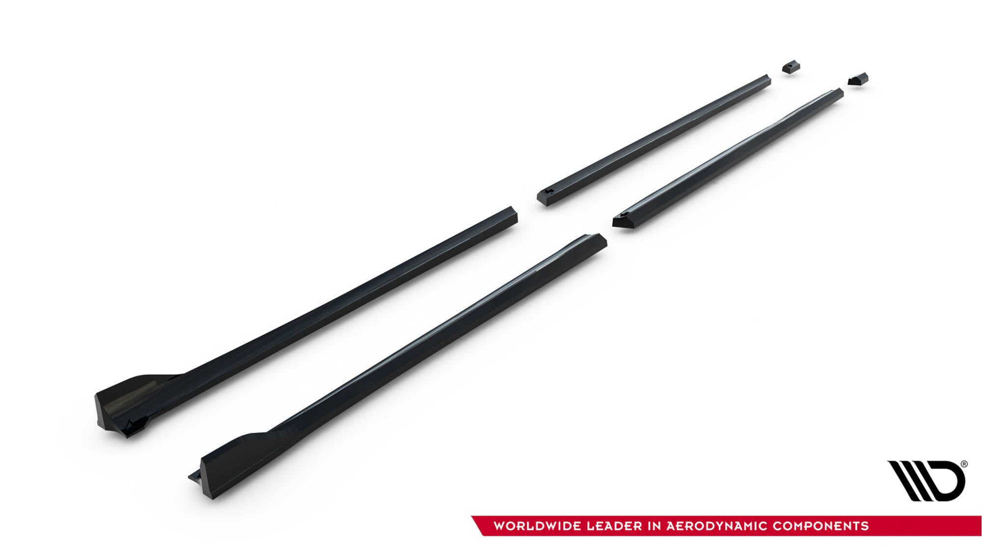 Maxton Design Street+ Seitenschweller Leisten passend für Mercedes-Benz V-Klasse Long AMG-Line W447 schwarz Hochglanz
