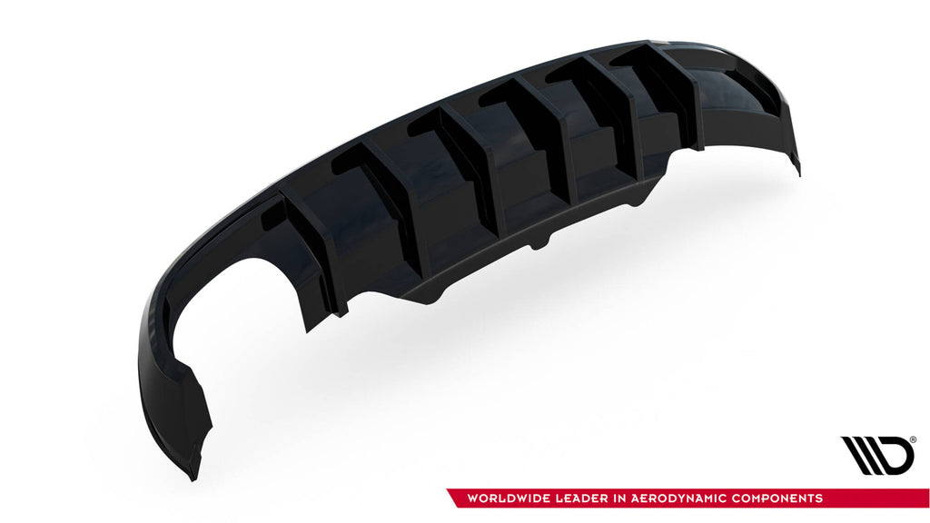 Maxton Design Diffusor Heck Ansatz passend für Audi A5 Coupe / Cabrio S-Line 8T (Doppelauspuff li.)