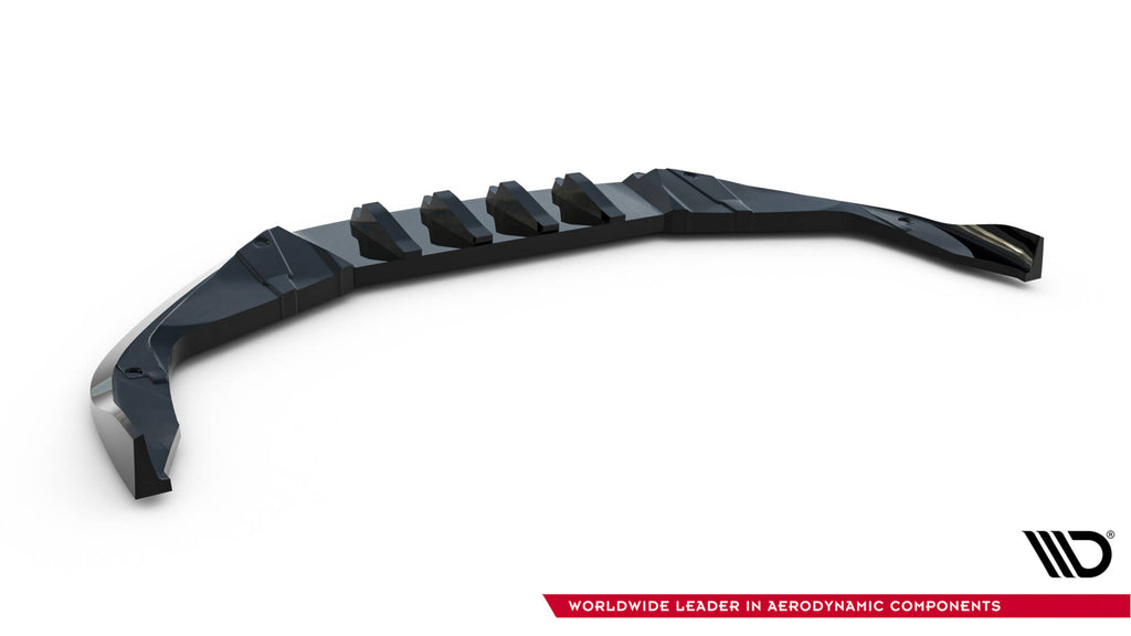 Maxton Design Street+ Spoilerlippe Front Ansatz passend für V.2 Porsche 718 Cayman GTS 982c schwarz Hochglanz